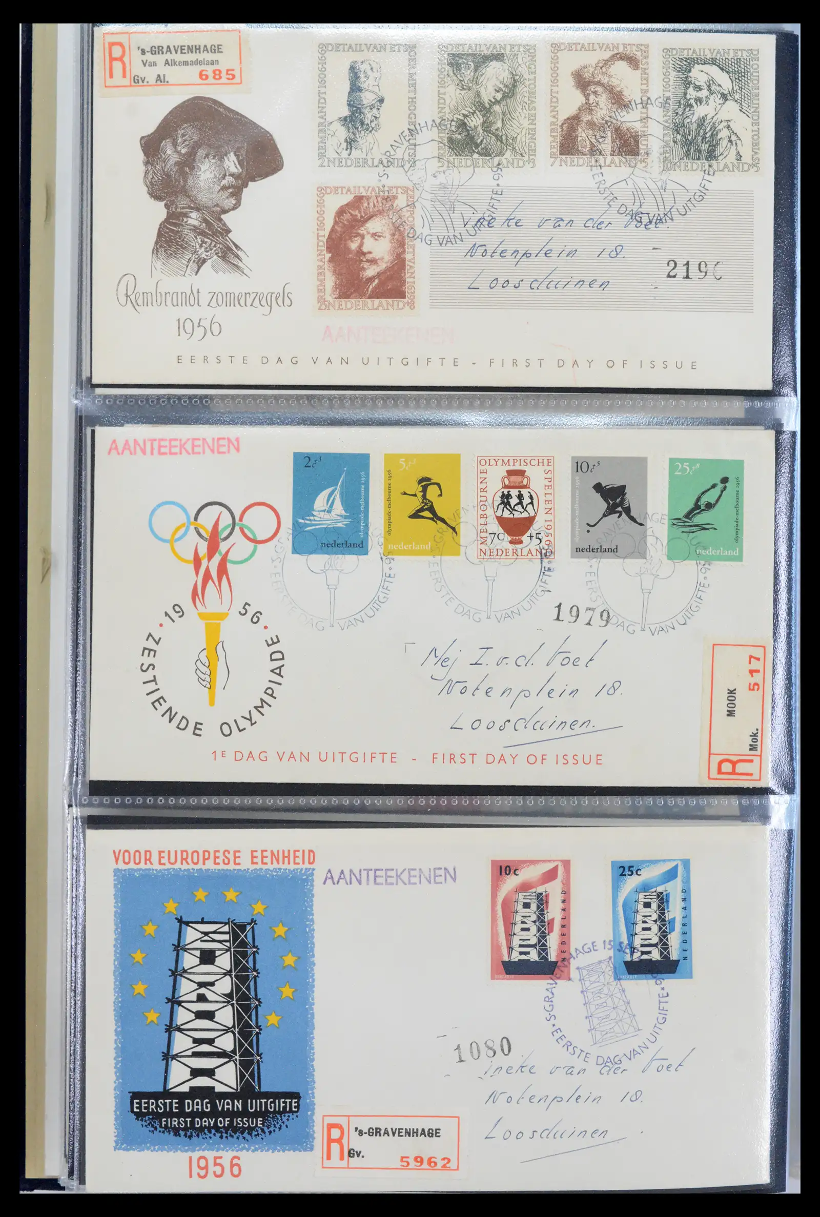 40547 0009 - Stamp collection 40547 Netherlands and territories FDC's 1948-1965.