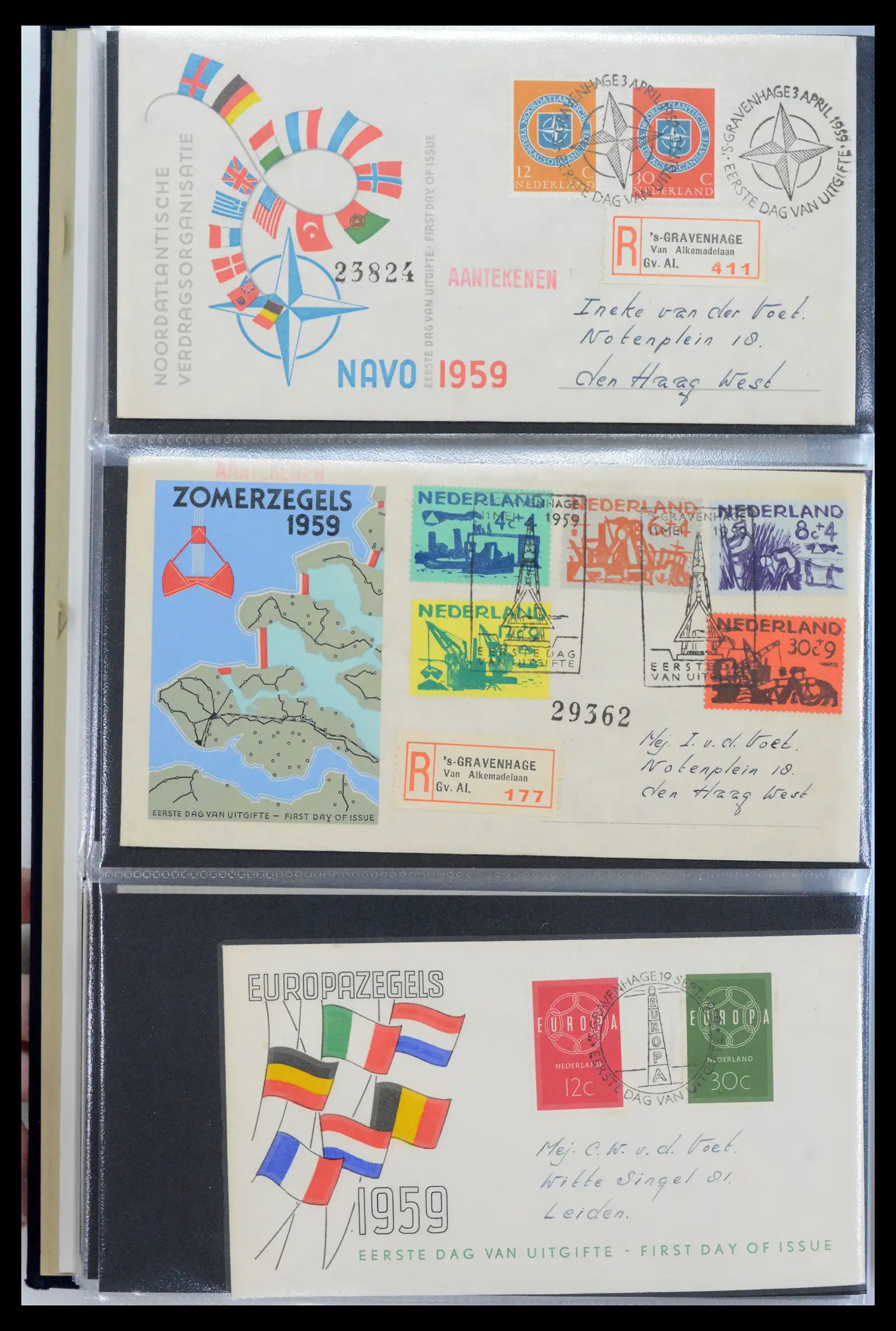 40547 0013 - Stamp collection 40547 Netherlands and territories FDC's 1948-1965.