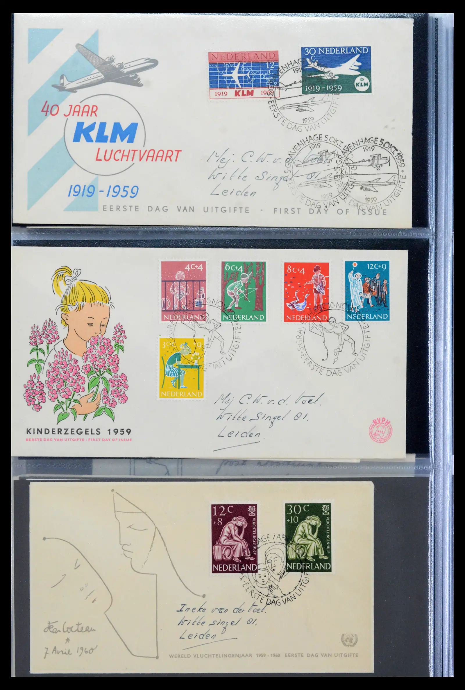 40547 0014 - Stamp collection 40547 Netherlands and territories FDC's 1948-1965.