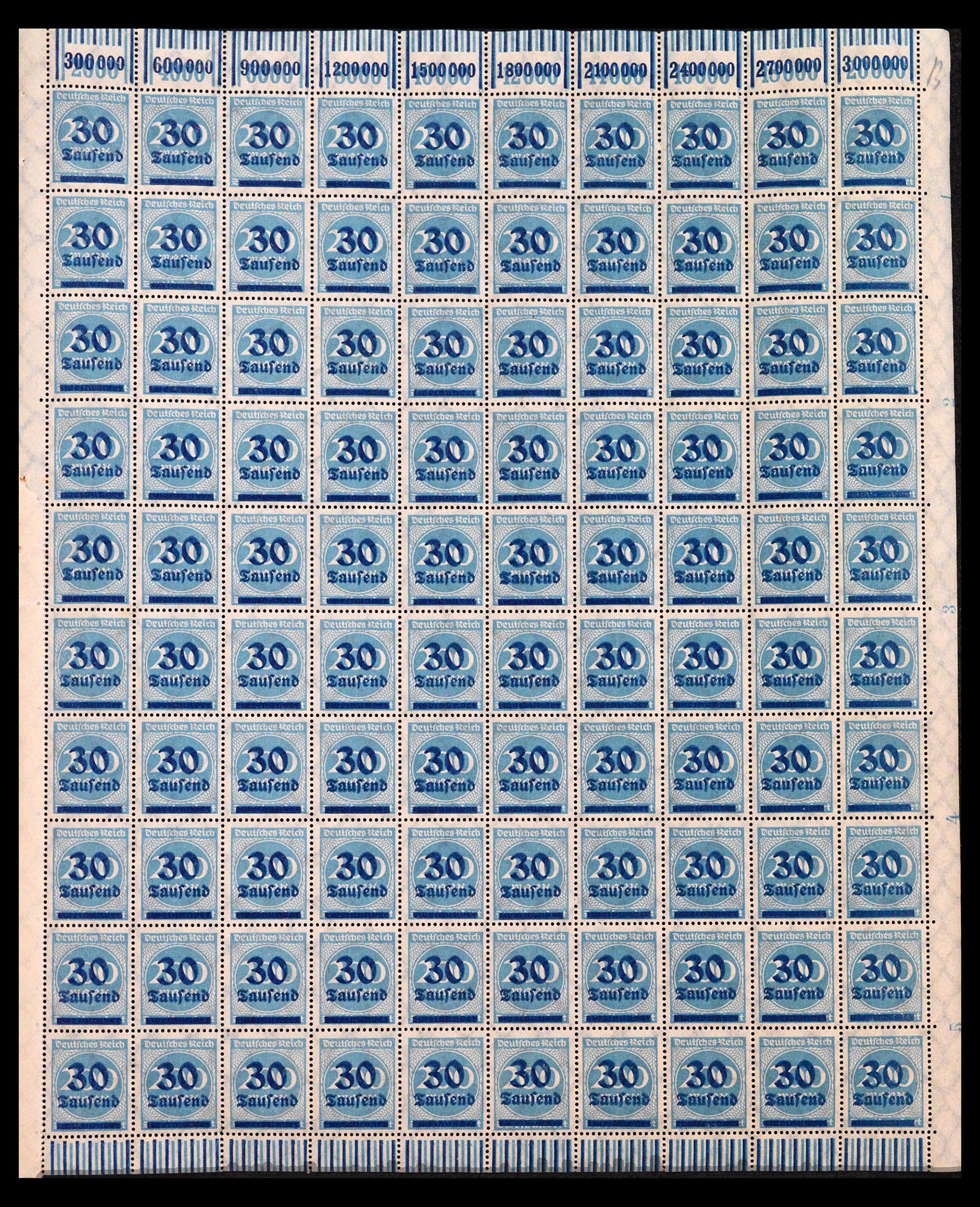 40557 0001 - Stamp collection 40557 German Reich complete inflasheets.