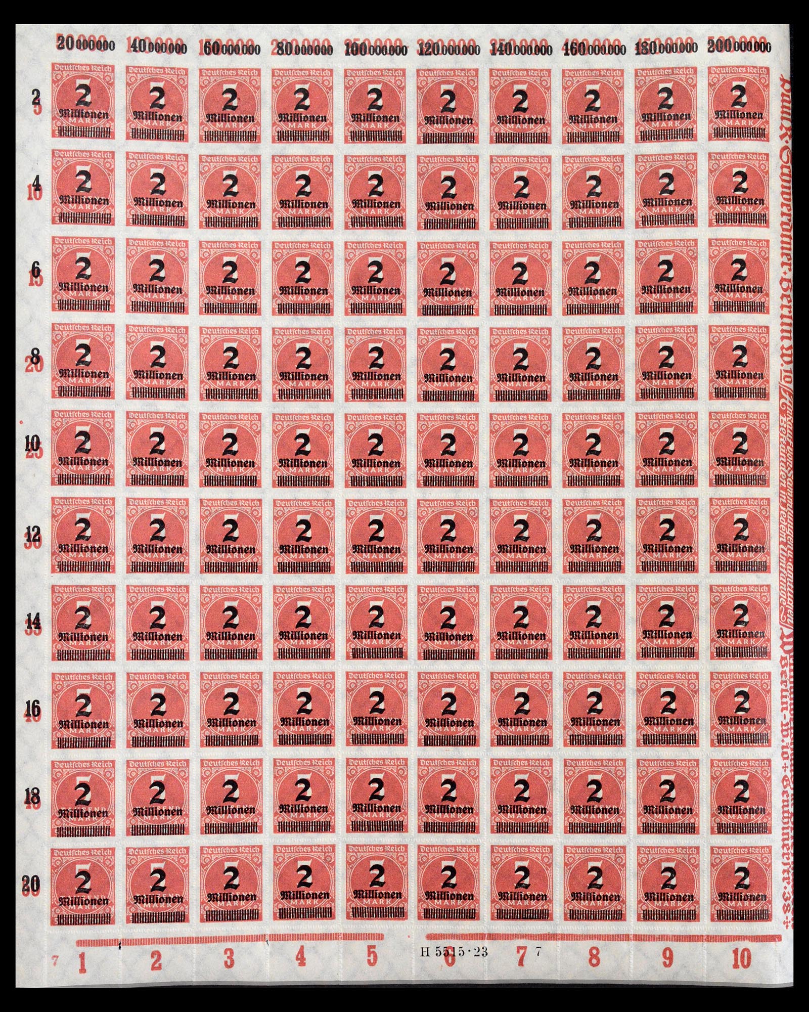 40557 0003 - Stamp collection 40557 German Reich complete inflasheets.