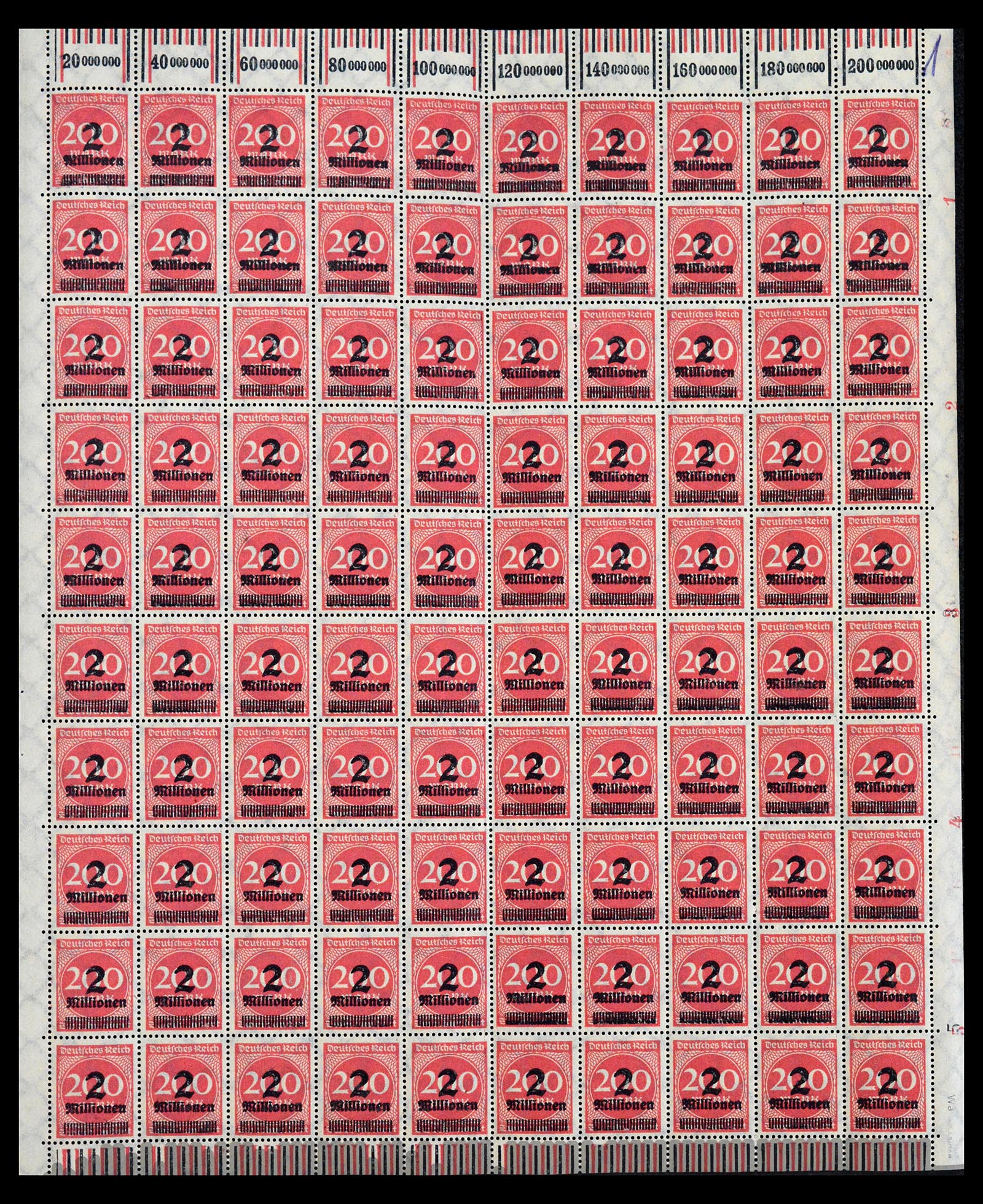 40557 0005 - Stamp collection 40557 German Reich complete inflasheets.