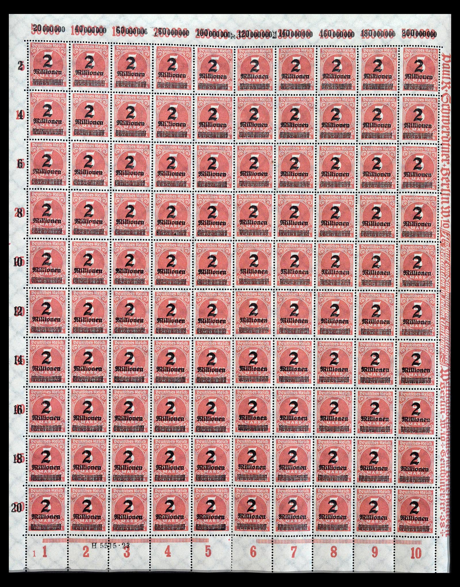 40557 0006 - Stamp collection 40557 German Reich complete inflasheets.