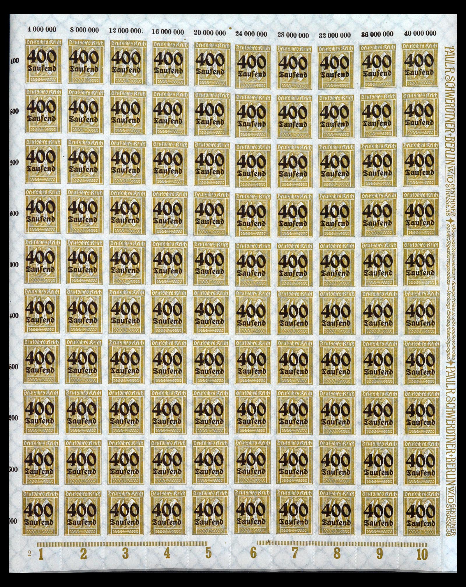 40557 0007 - Stamp collection 40557 German Reich complete inflasheets.