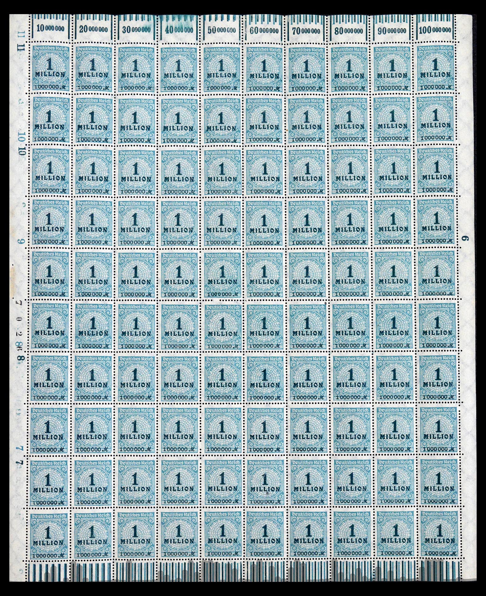 40557 0009 - Stamp collection 40557 German Reich complete inflasheets.