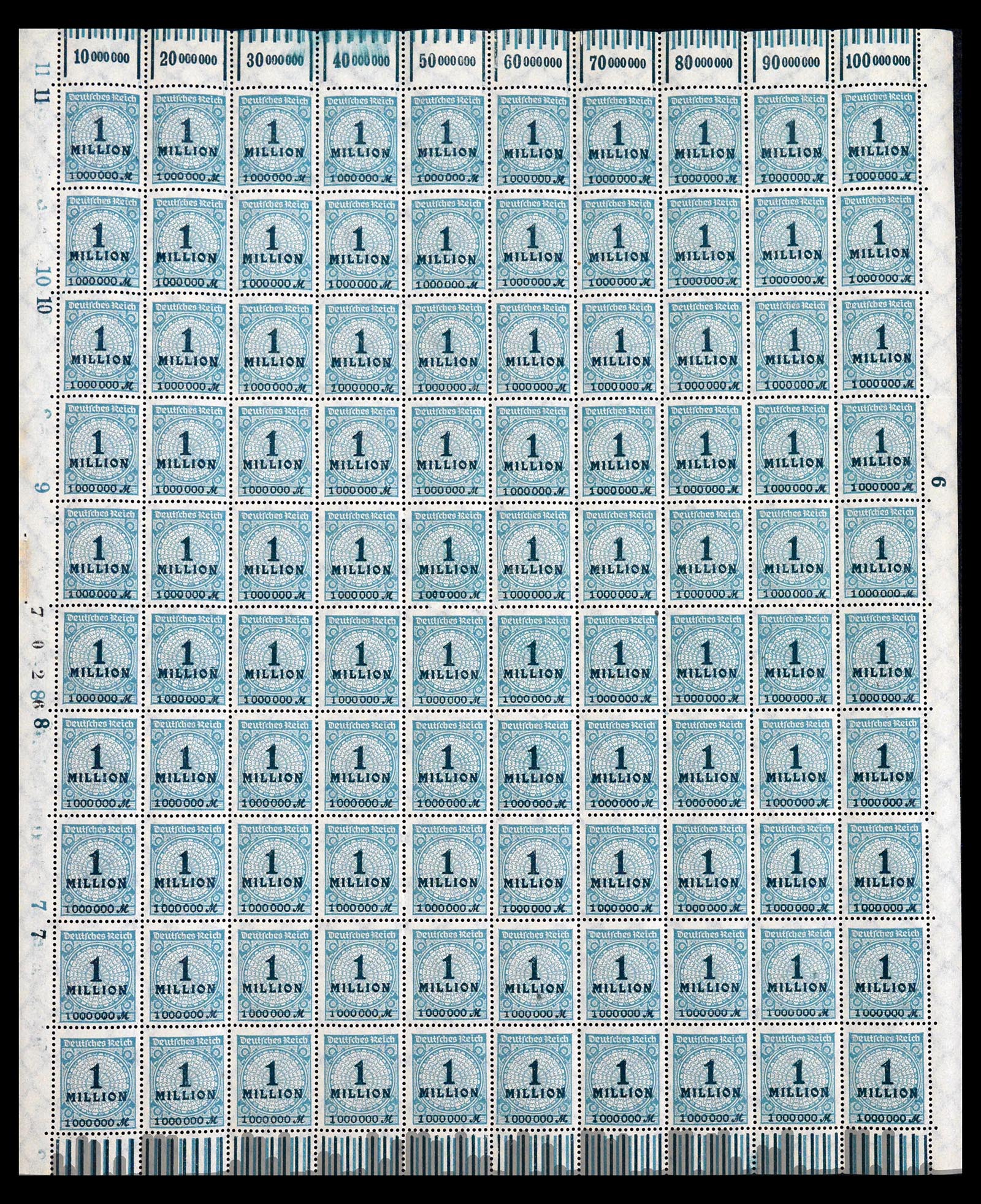 40557 0010 - Stamp collection 40557 German Reich complete inflasheets.