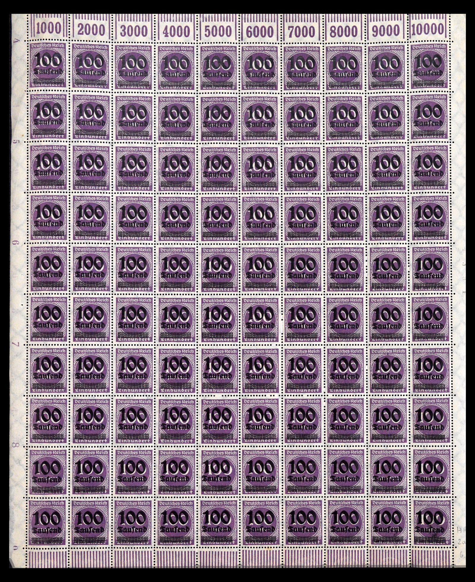 40557 0013 - Stamp collection 40557 German Reich complete inflasheets.