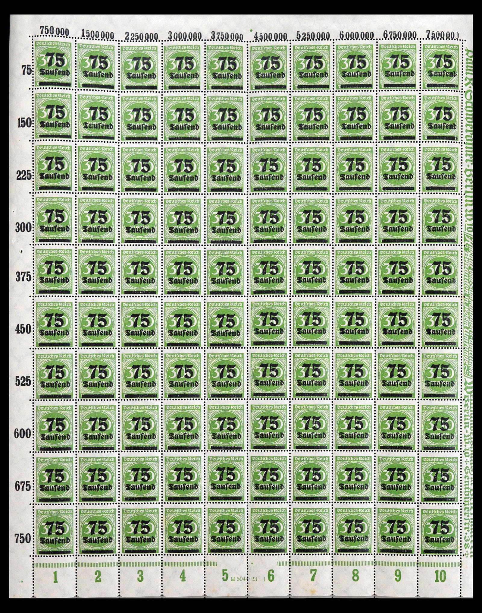 40557 0015 - Stamp collection 40557 German Reich complete inflasheets.