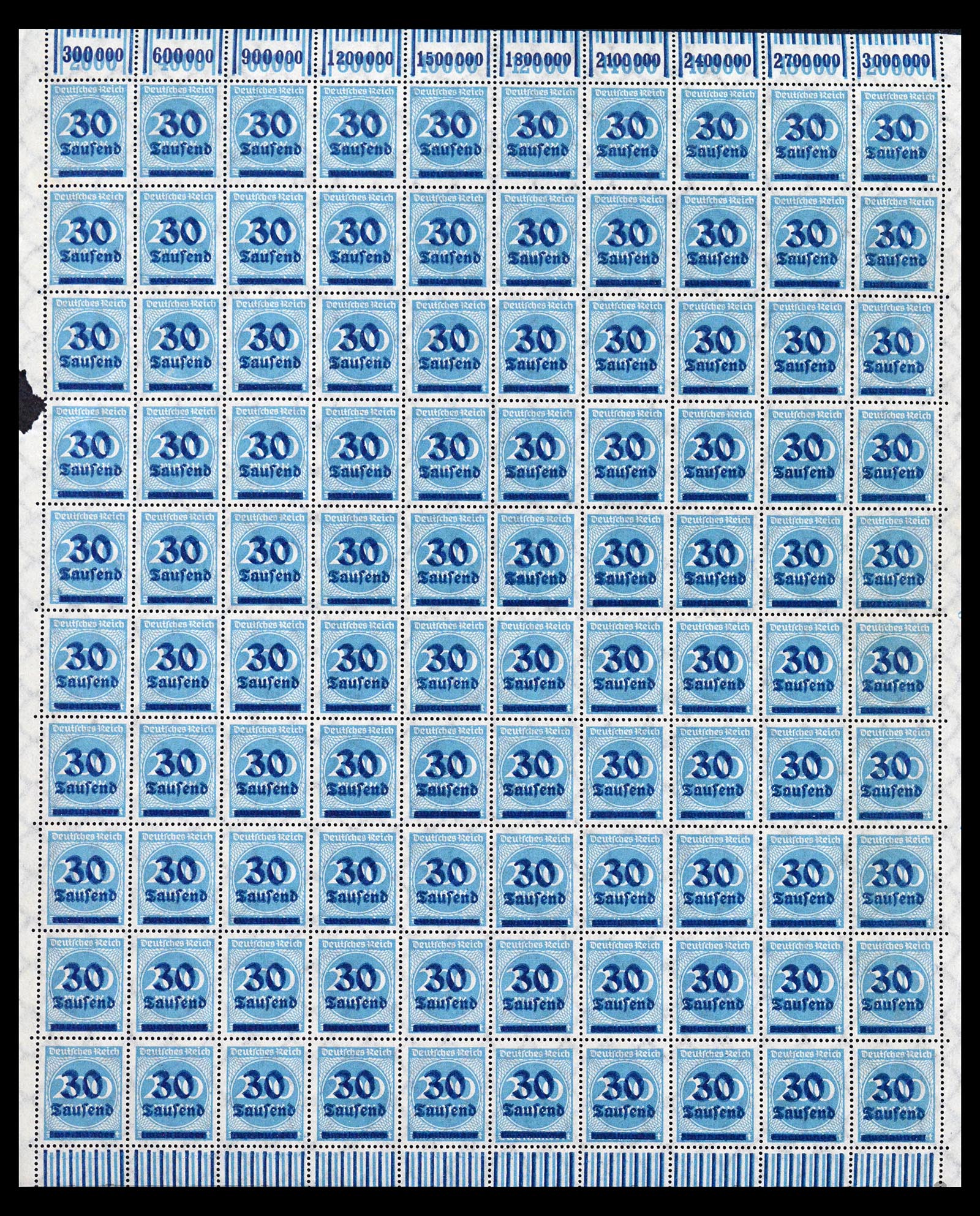 40557 0017 - Stamp collection 40557 German Reich complete inflasheets.