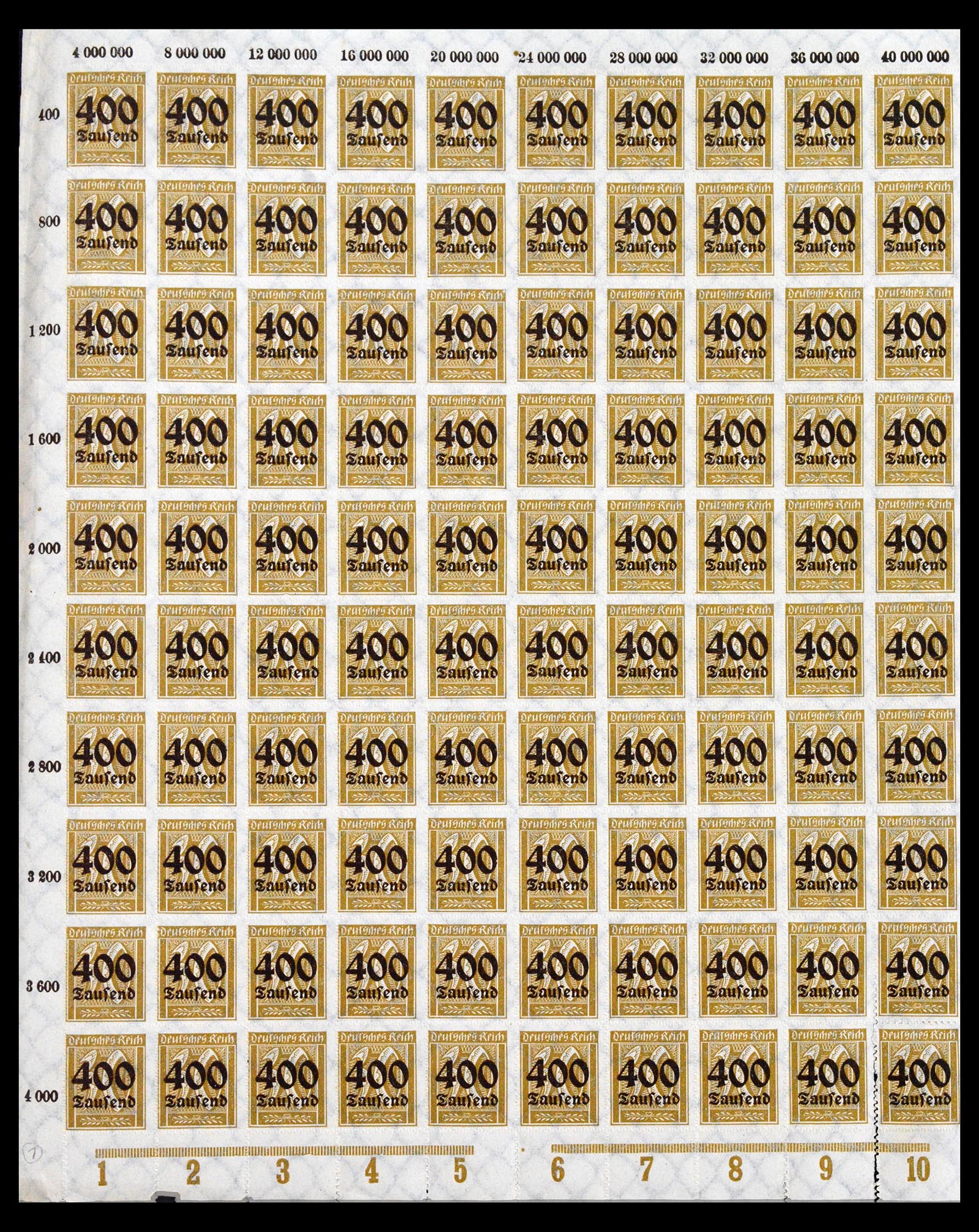 40557 0018 - Stamp collection 40557 German Reich complete inflasheets.