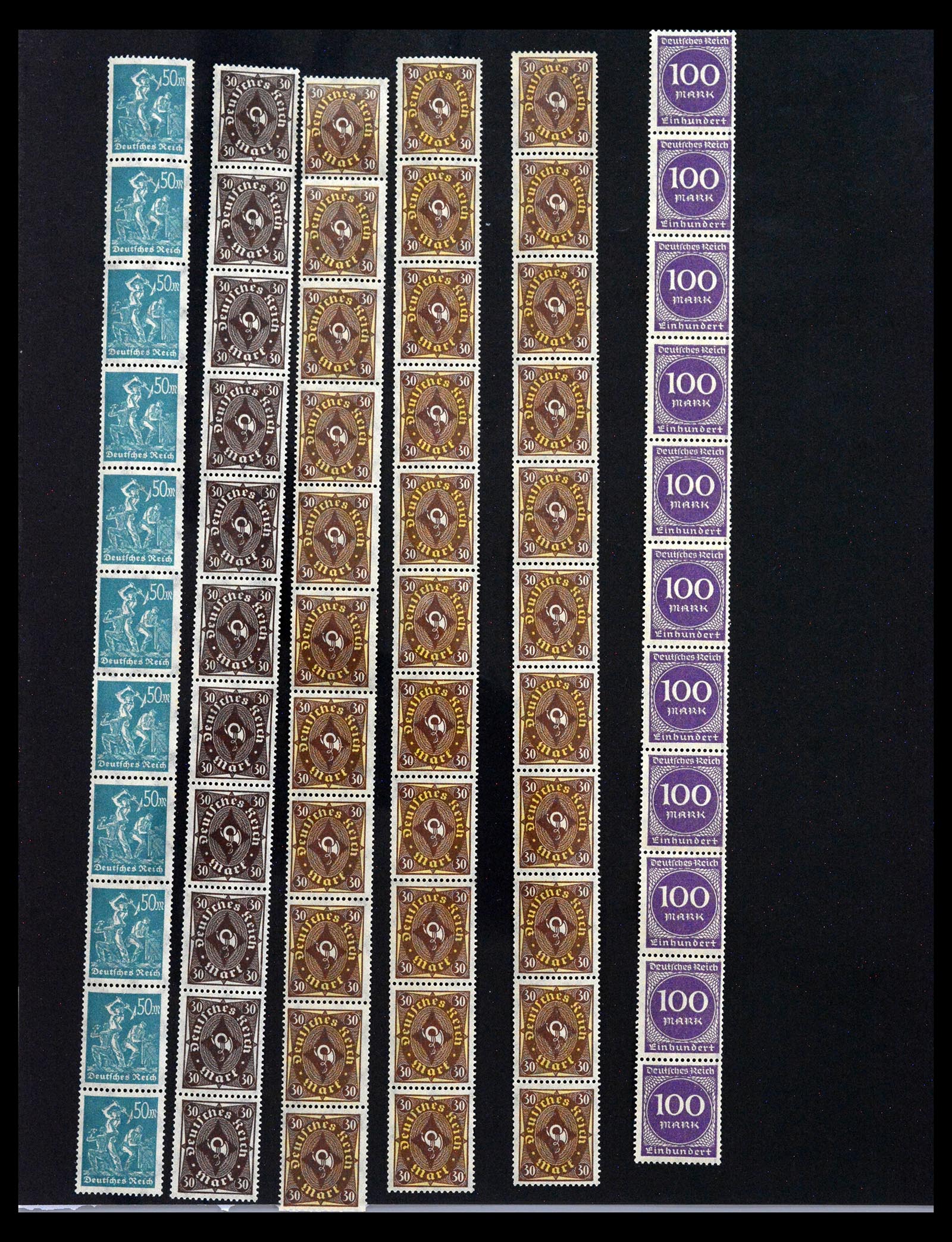 40557 0019 - Stamp collection 40557 German Reich complete inflasheets.