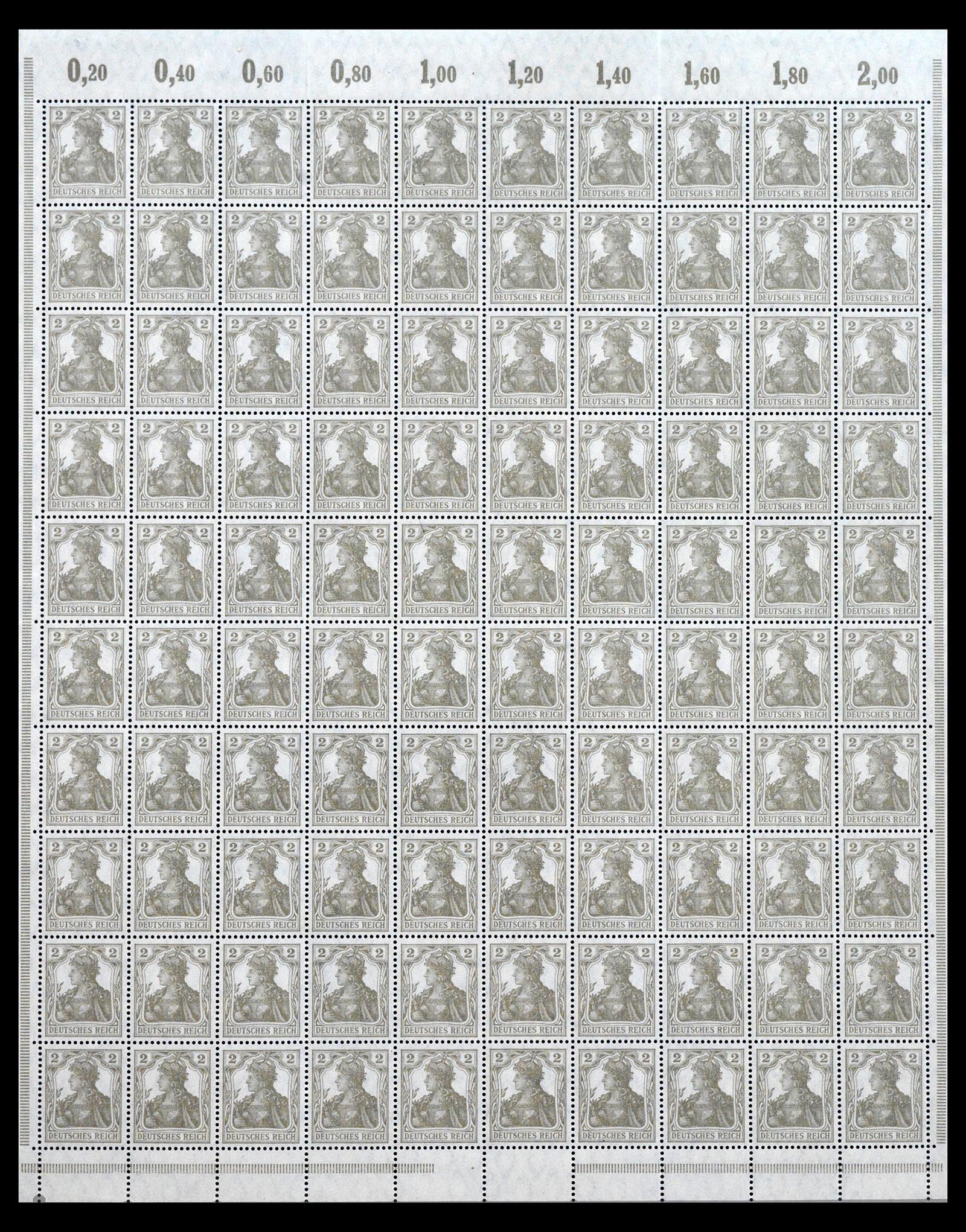 40557 0020 - Stamp collection 40557 German Reich complete inflasheets.