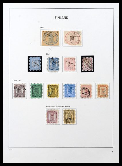 Postzegelverzameling 38687 Finland 1856-1993.