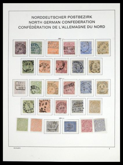 Postzegelverzameling 39796 Norddeutscher Postbezirk 1868-1870.